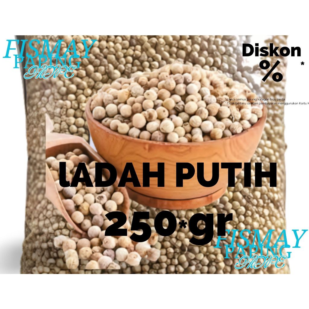 

Lada Putih Butir 250 gr / Lada Putih / Merica / Lada Putih Ori / Lada Putih 100% Original
