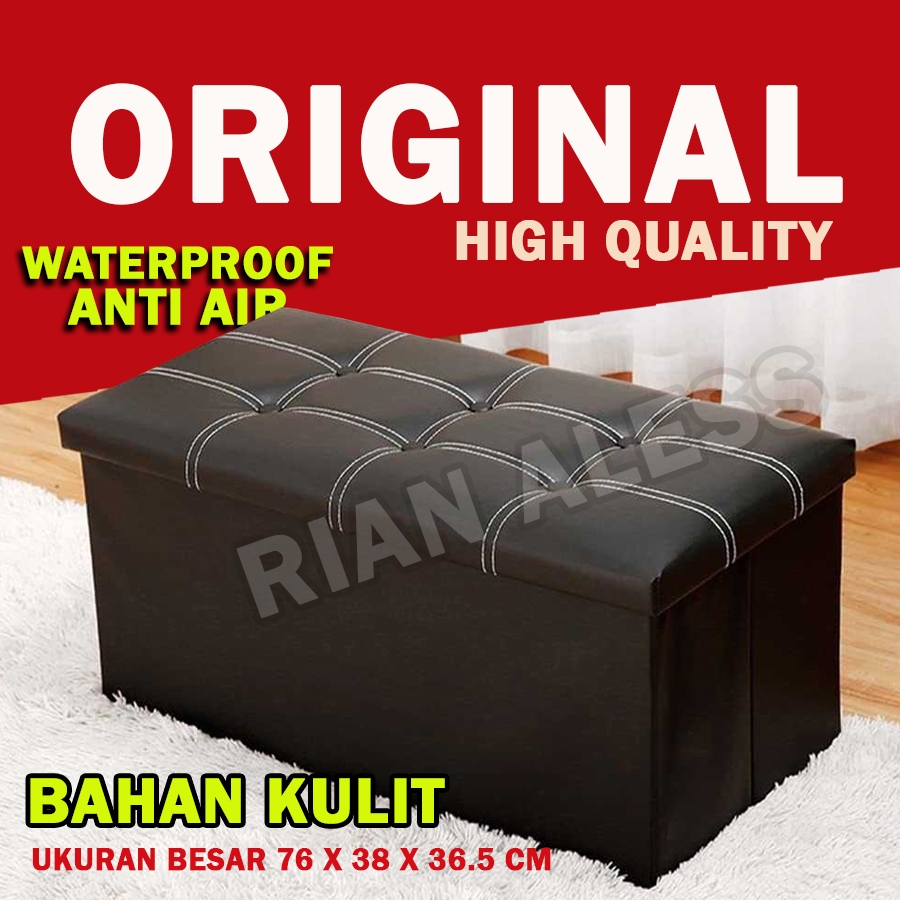 Kursi Sofa Box Kotak Penyimpanan Serbaguna Organizer Box Storage Box Kotak Penyimpanan Barang Baju M
