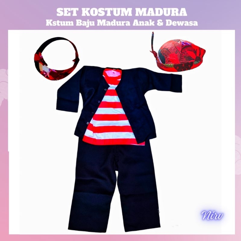 baju adat madura/madura anak/setelan madura/kostum madura anak