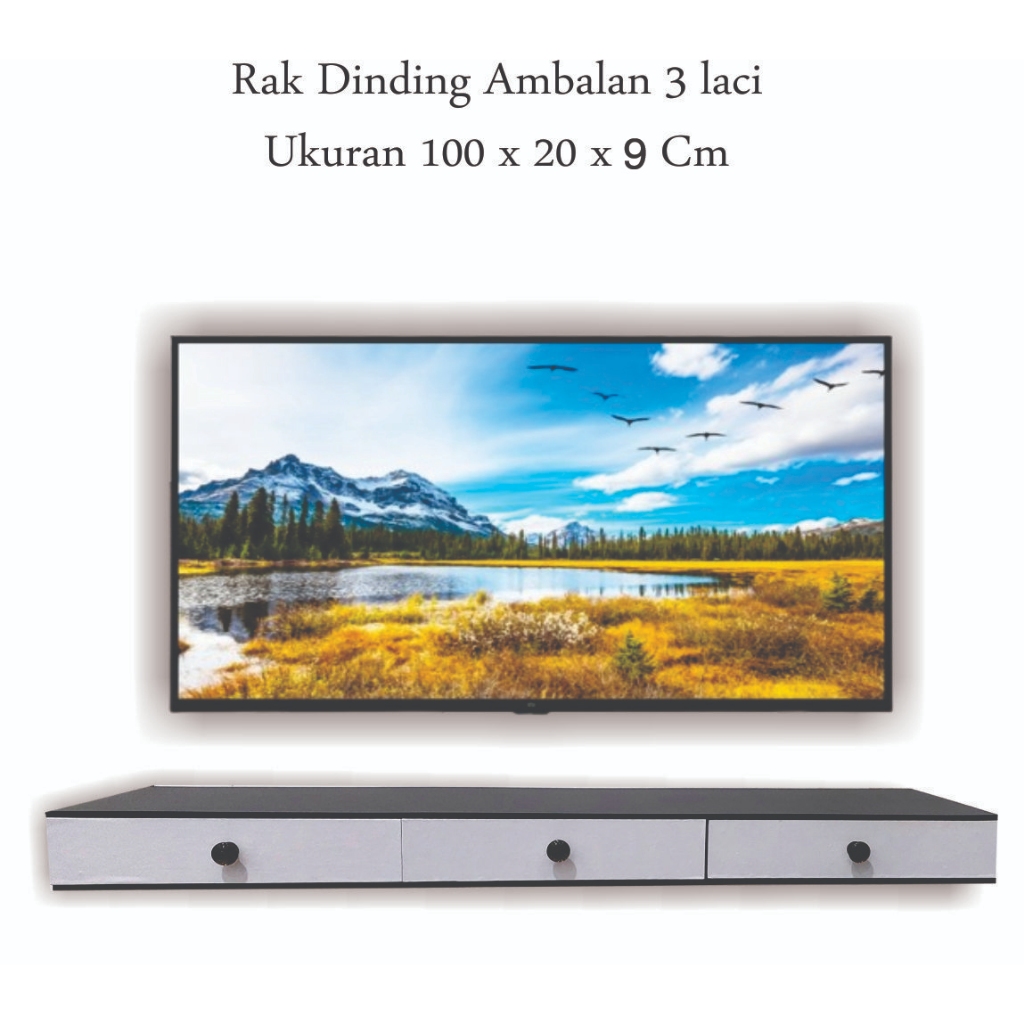 Rak Laci Dinding Ambalan 100x20x9 Cm