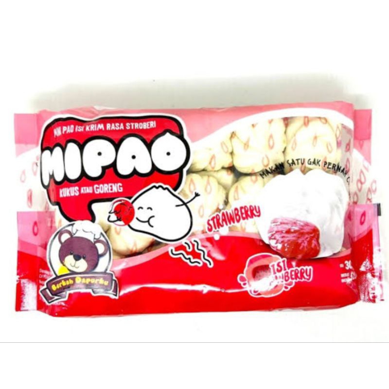 

Mipao mini bapao rasa strawberry 510gr isi 30pcs