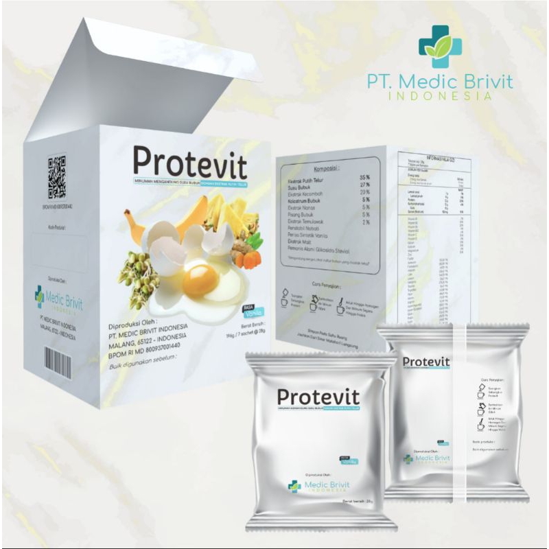 

PROTEVIT Minuman Mengandung Susu Bubuk Dengan Ekstrak Putih Telur