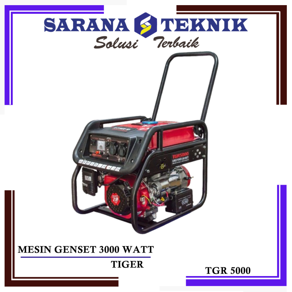 MESIN GENSET 3000 WATT TIGER, BADJA, KISUBA, GULUNGAN TEMBAGA