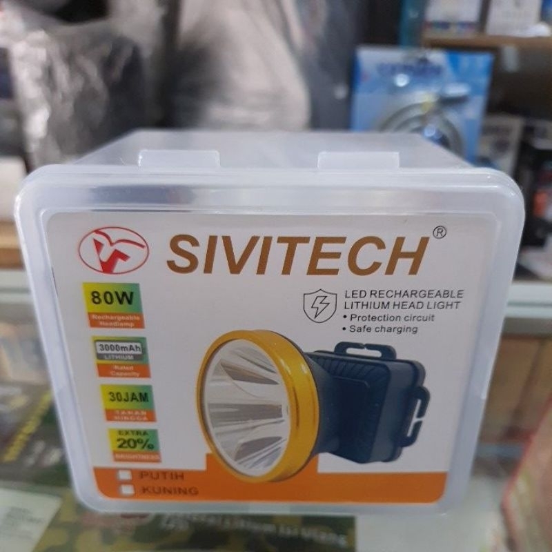 Senter Kepala / Headlamp sivitech 80 watt