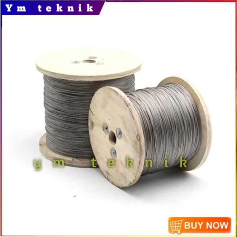 tali kawat sling baja 0.8mm 1mm 2mm 3mm 4mm 5 mm wire rope galvaniz seling anti karat