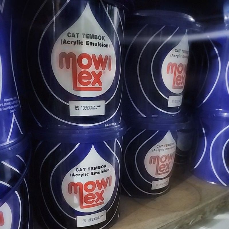 MOWILEX ACRYLIC EMULSION CAT TEMBOK INTERIOR DALAM WARNA KHUSUS 2.5LITER 04E53 10E53 BM 1002 KUNING 
