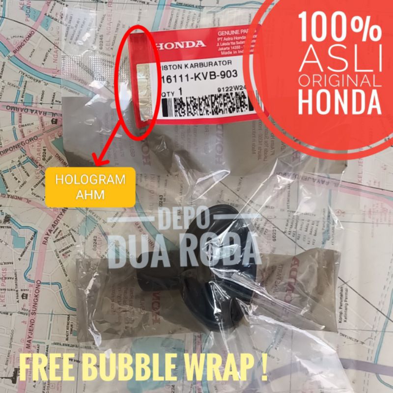 KARET PISTON VACUM KARBURATOR BEAT SCOOPY SPACY VARIO 110 CW OLD (ORIGINAL AHM) // 16111-KVB-903