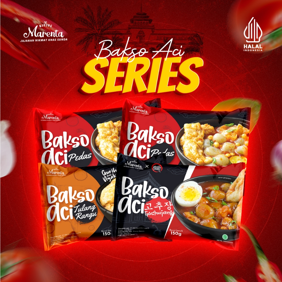 

Marenta Paket Baso Aci Series (2 Baso Aci Pedas - Baso Aci Tulang Rangu - Baso aci Gochujang) Makanan instan