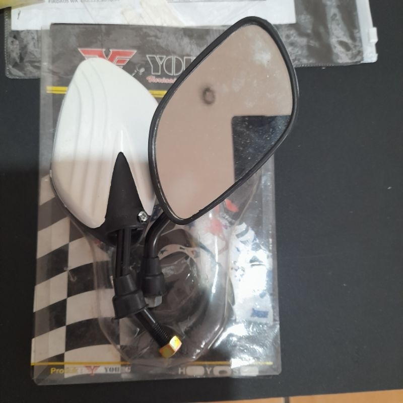 SPION MINI VARIASI YAMAHA PUTIH VACUUM MERK YOUNG [1 SET = SEPASANG]