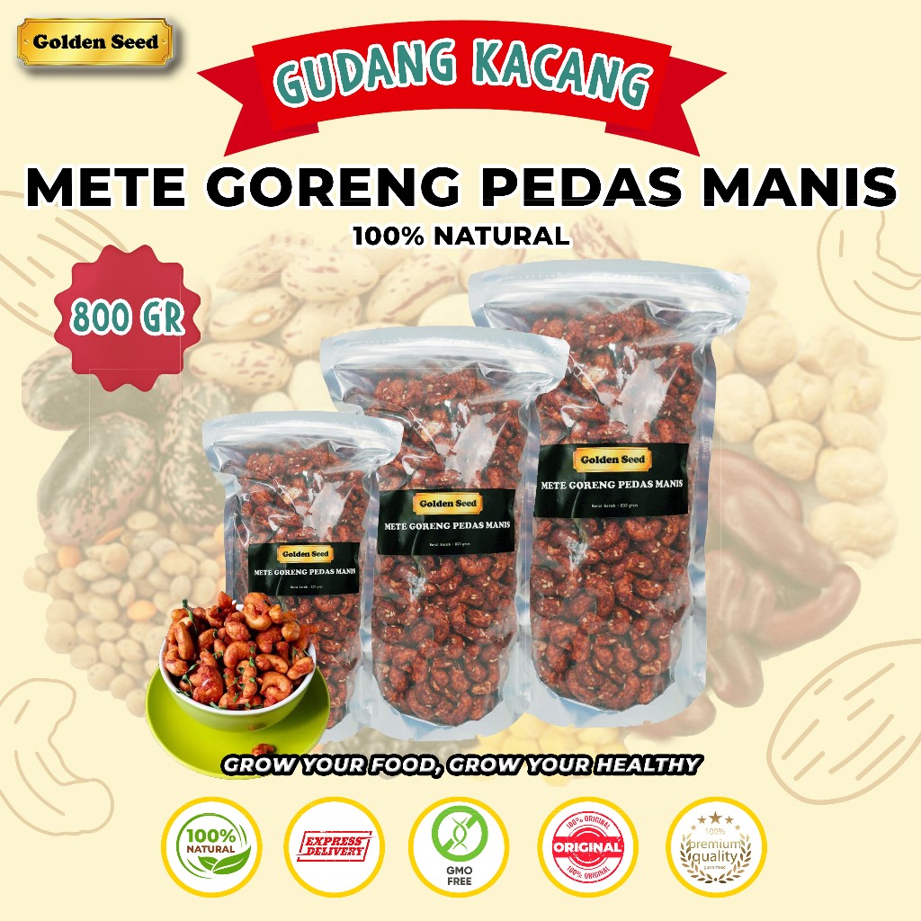 

[VIRAL] KACANG METE GORENG PEDAS MANIS 800 gr - KACANG MEDE - KACANG MENTE - SPICY CASHEW