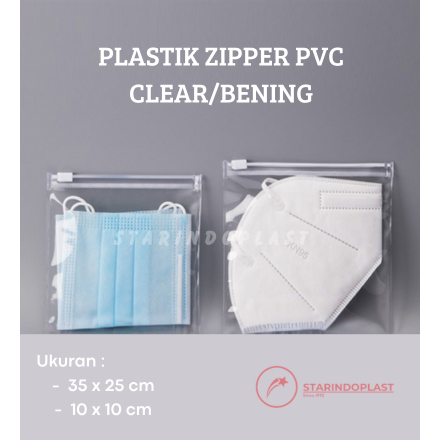 Pouch Bening Masker Zipper Bag Ziplock Transparan Serbaguna Pocket Dompet Koin Kartu Dll [10 x 10 cm