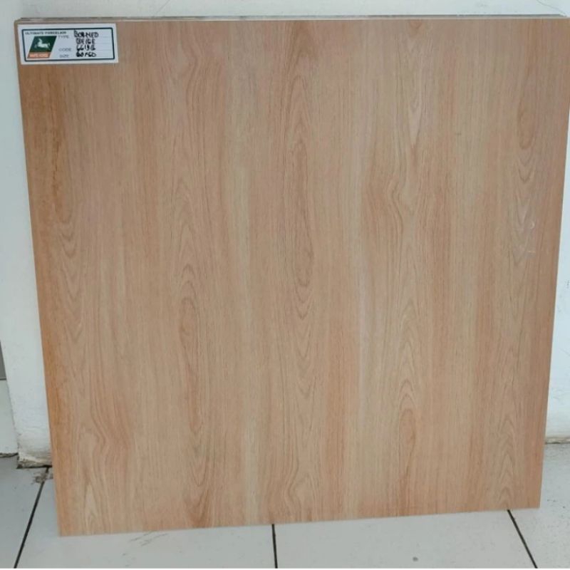 granit lantai 60x60 motif kayu Borneo beige Wood matt