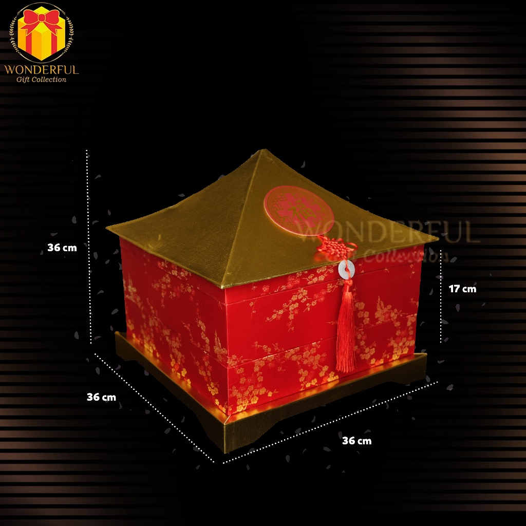

Hardbox Imlek Pagoda Tingkat 2 Box Chinese Premium 32X32X8 WGC-Cn18