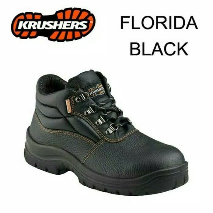 Sepatu Safety Krusher Florida Black / Sepatu Safety Krusher / Safety Shoes Murah