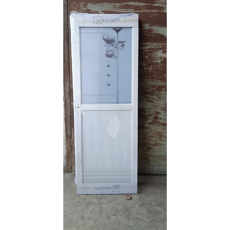 (Link khusus Pengiriman mobil toko) Pintu Aluminium putih toilet kamar mandi WC mewah kaca cermin 1/