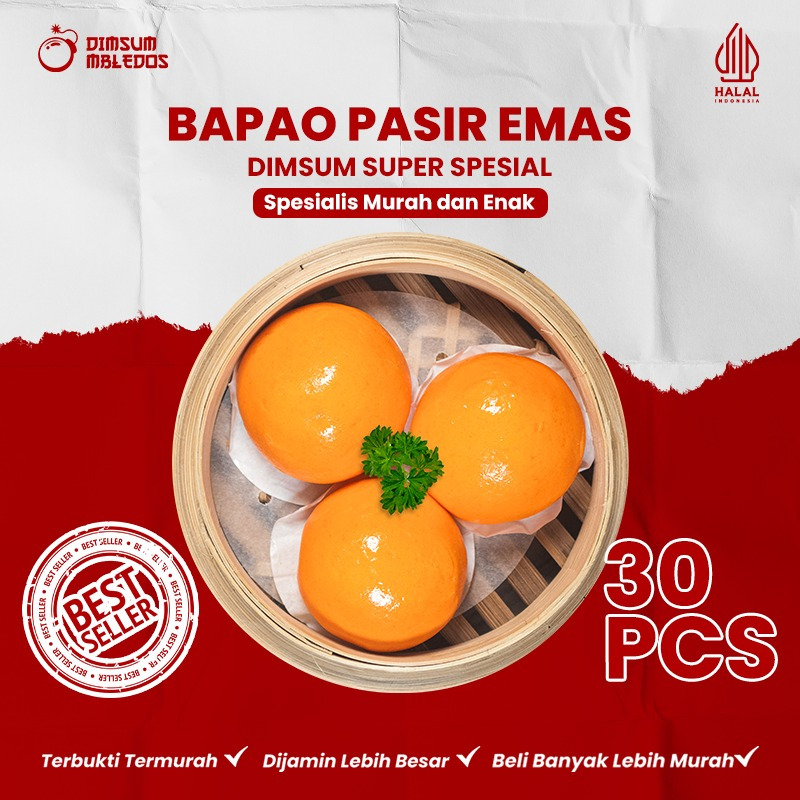 

Dimsum Bakpao Pasir Emas / Kuning Telur Asin - Frozen Food Halal Mbledos Super Premium Grosir Pack