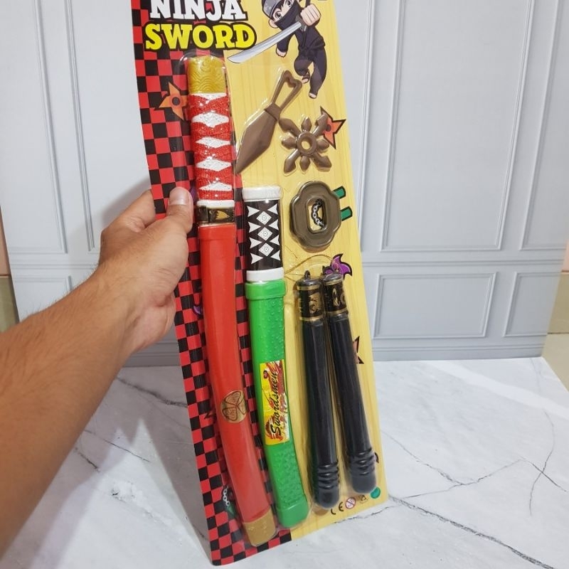READY Mainan Set Pedang Ninja - Mainan Set Perlengkapan Ninja