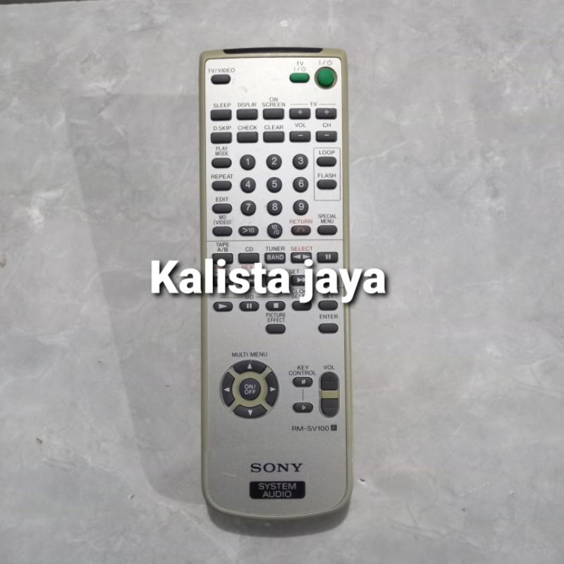 REMOTE REMOT SYSTEM AUDIO SONY RM-SV100 ORIGINAL ASLI