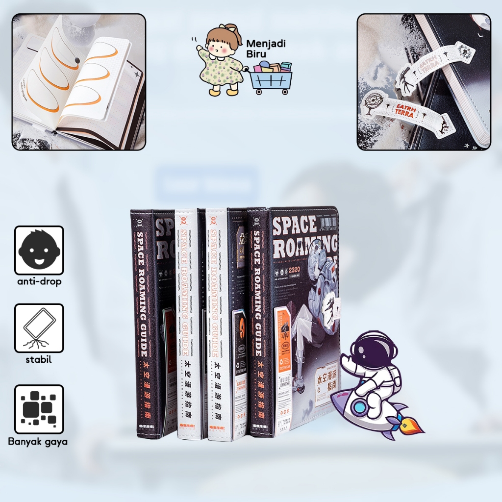 

Buku catatan kertas grafik bermata warna yang tampak tinggi, alat tulis siswa kartun yang lucu, buku catatan