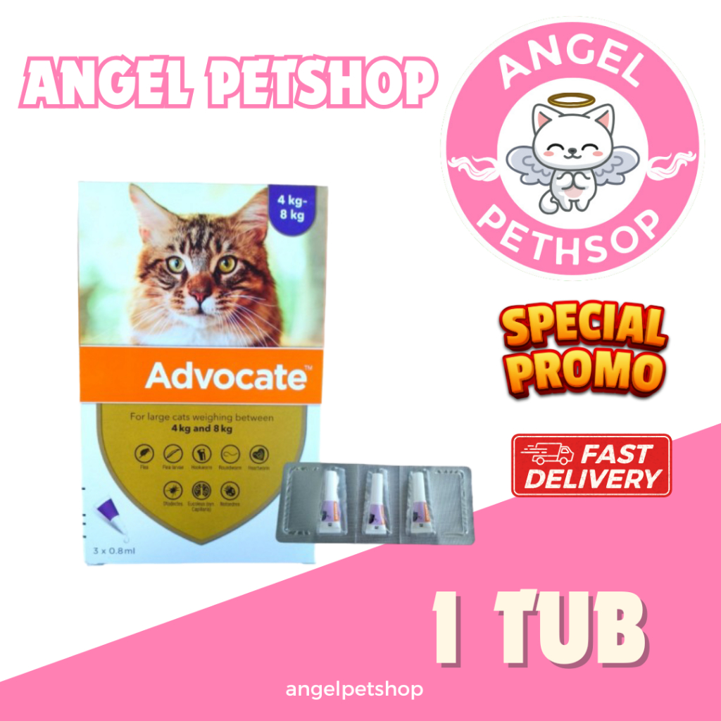 obat kutu kucing advocate 0.8ml advocate large 4 - 8kg