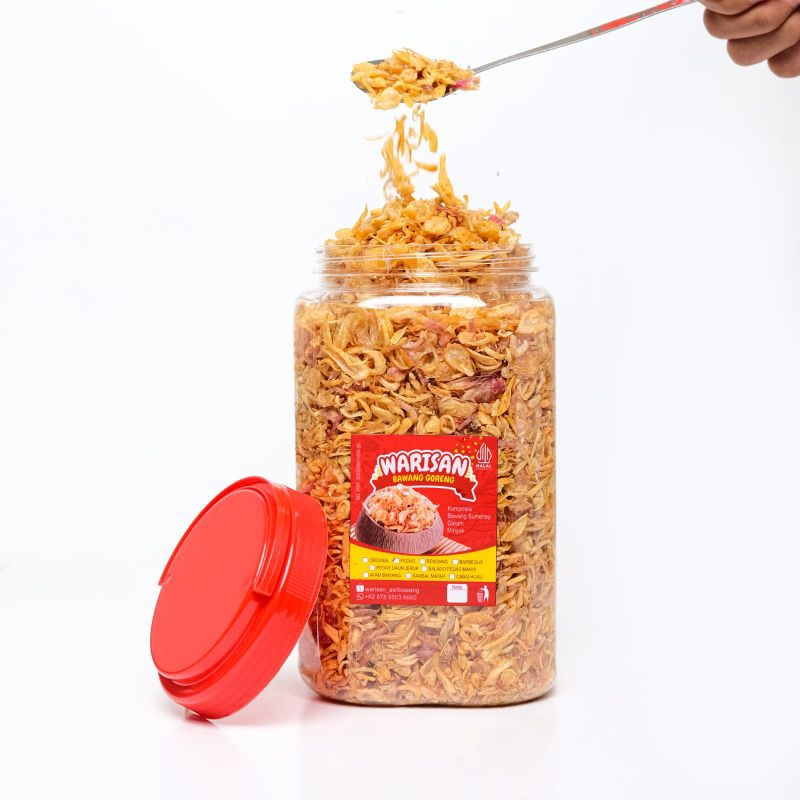 

bawang goreng peremium asli/pure bawang Sumenep tanpa campuran tepung/500gr kemasan toples