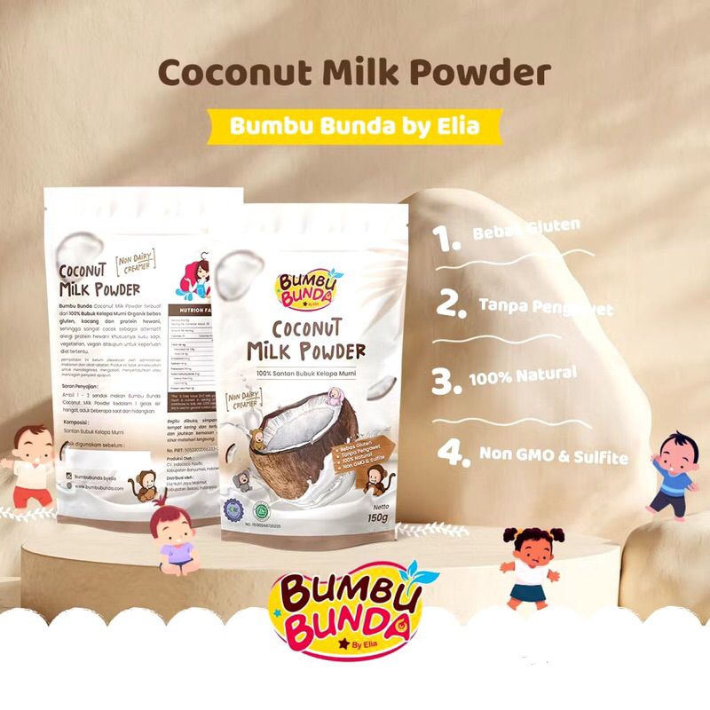 

BUMBU BUNDA SANTAN BY ELIA ORGANIC COCONUT MILK POWDER SANTAN BUBUK ORGANIK 100% KELAPA