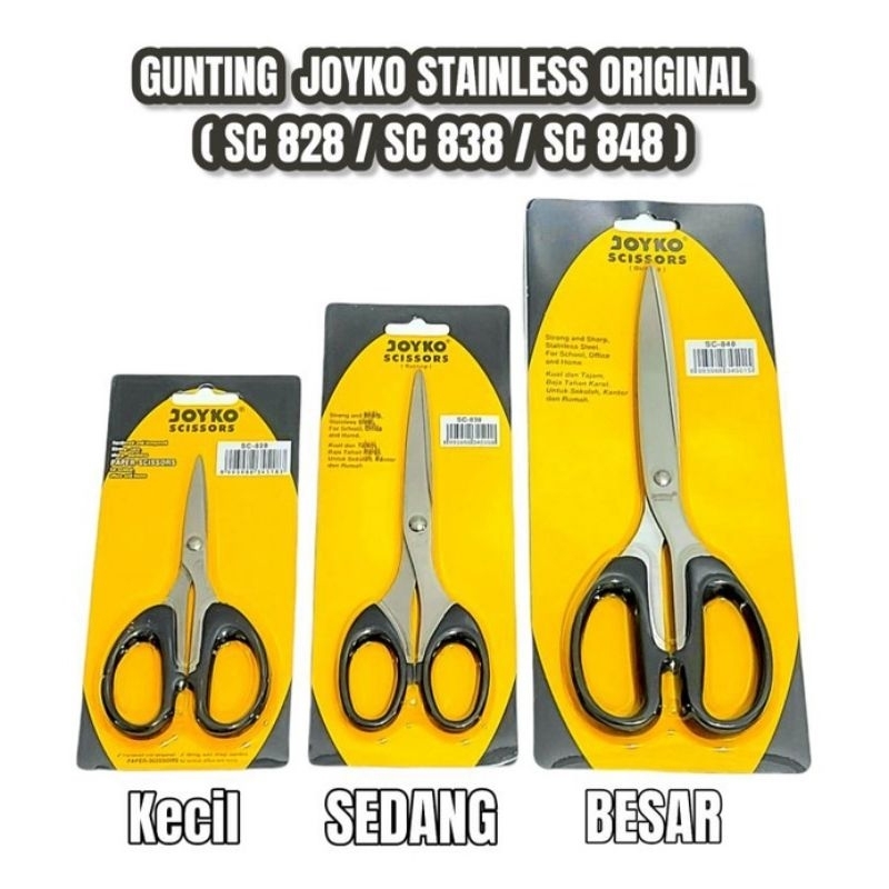 

Gunting Joyko Ukuran Kecil Sedang & Besar SC 828-838-848
