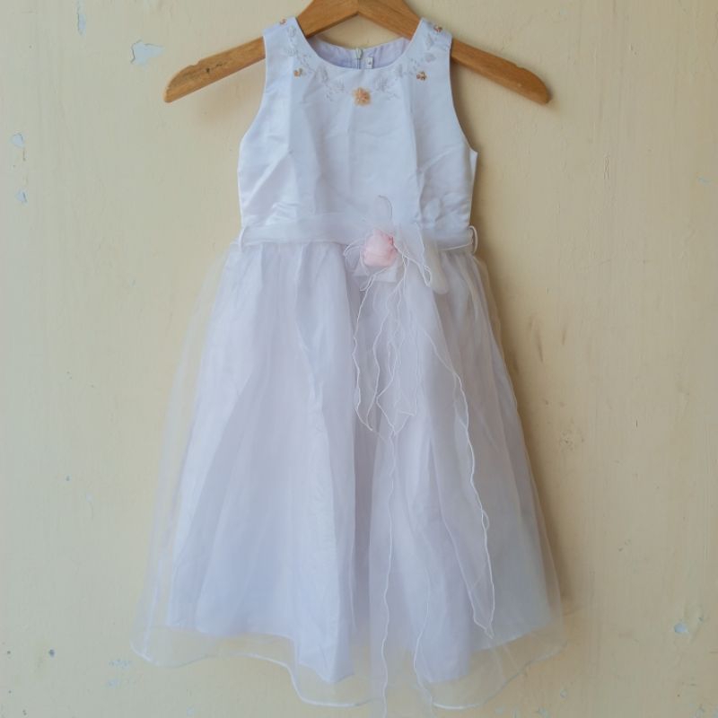 Preloved Gaun Pesta Anak Perempuan Putih | Balloon