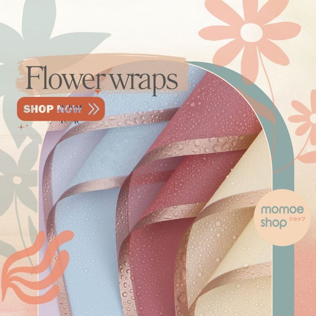 

Flower wrap cellophane kertas wrapping paper bouquet buket bunga vintage valentine wrapping flower