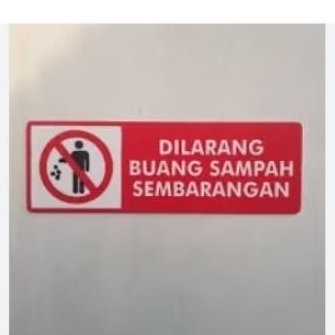 

SIGNAGE DILARANG BUANG SAMPAH SIMBOL LOGO PERINGATAN