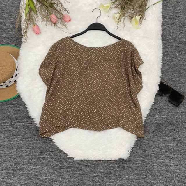 48K SHOP-Atasan wanita / crop top / blouse / top basic cute casual korean look / crop top coklat jum