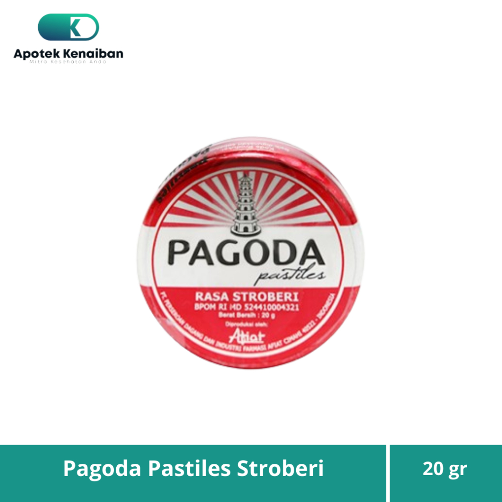 

PAGODA PASTILES STROBERI 20 GR / PERMEN PELEGA TENGGOROKAN