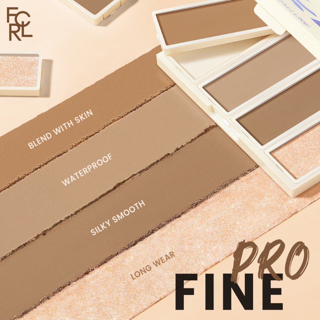 FOCALLUREBlur Matte Contour 3D Highlighter Contour DIY Palette Fine Powder Pro-Palette