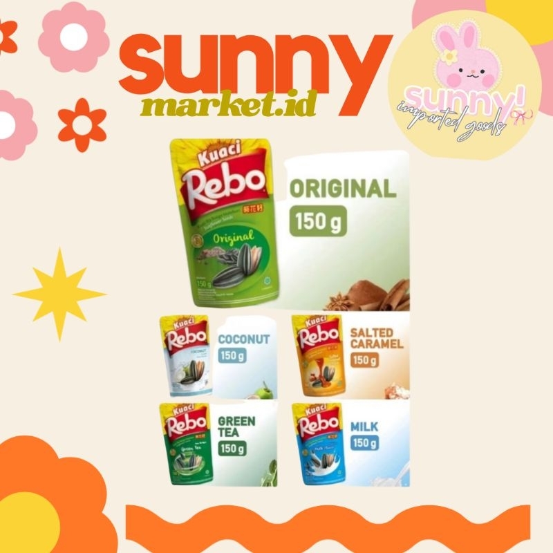 

SUNNYMARKET - SUNFLOWER SEEDS SEED KWACI KUACI REBO 150 GR SNACK