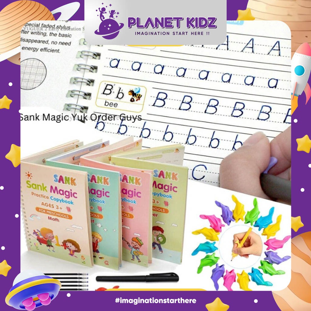 

PLANETKIDZ BK36 SANK Magic Practice Book Buku Sank Magic Buku Belajar Anak Pulpen