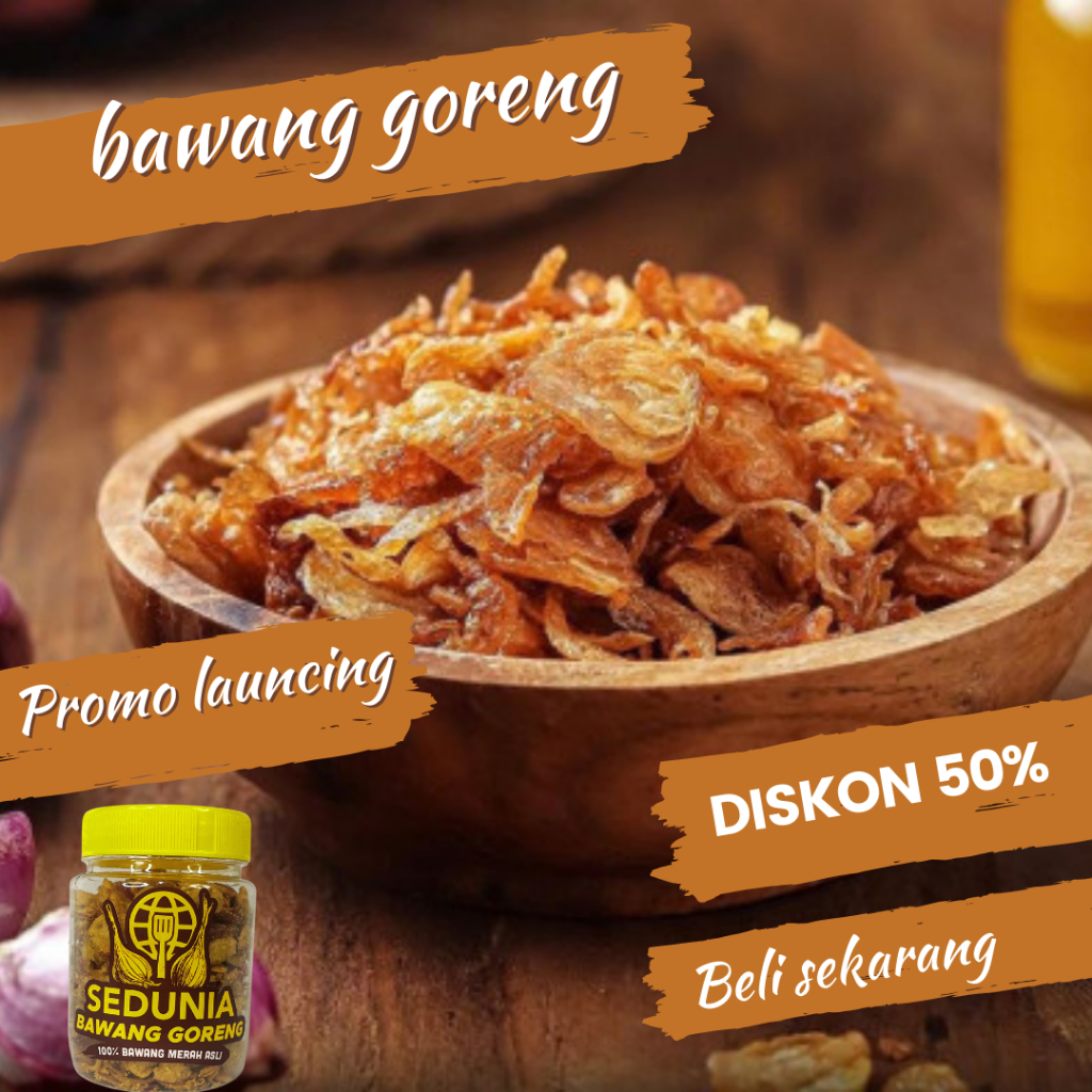 

SEDUNIA (75gr perbotol) - PAKET BUNDLE BAWANG - BAWANG GORENG ASLI 100% - BAWANG GURIH