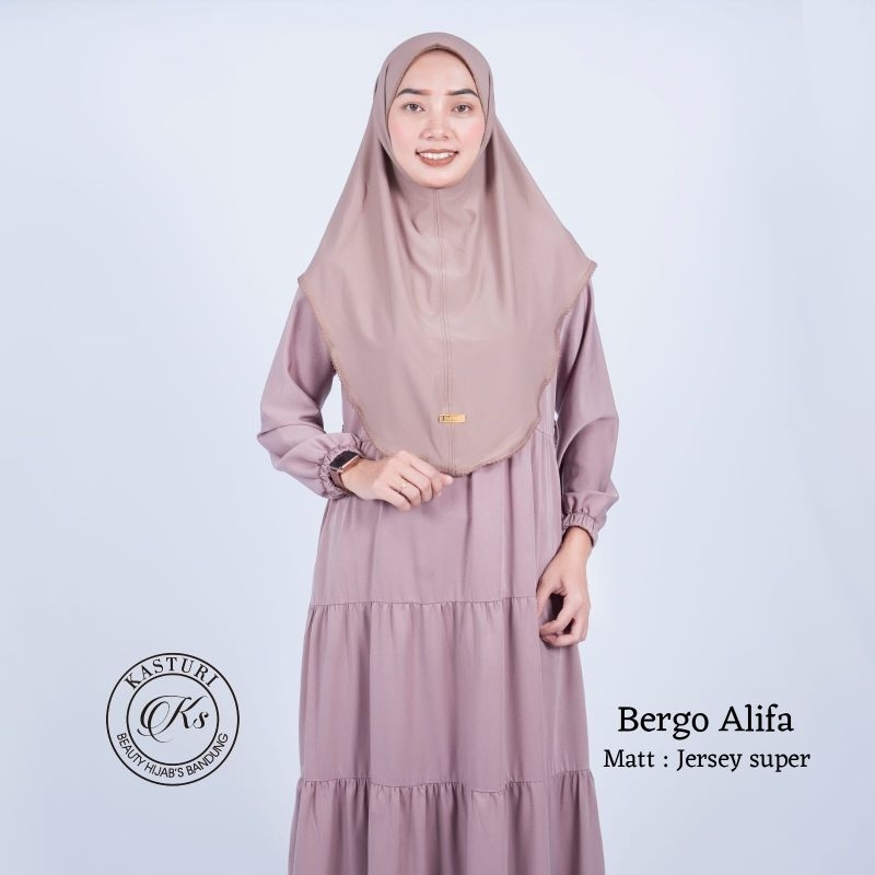 kasturi_Beauty Hijab.Hijab Bergo Instan non vet Alifa