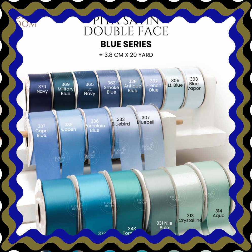 

BISA Pita Satin Double Face Blue Series 38cm x 2yard