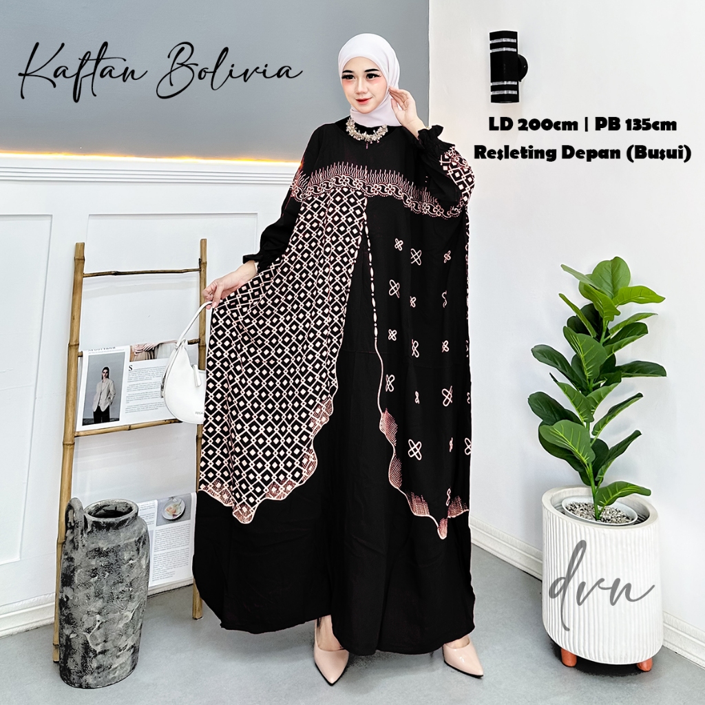 KAFTAN JUMBO KAFTAN KONDANGAN MEWAH ELEGAN BOLIVIA KAFTAN BATIK KAFTAN WANITA TERBARU