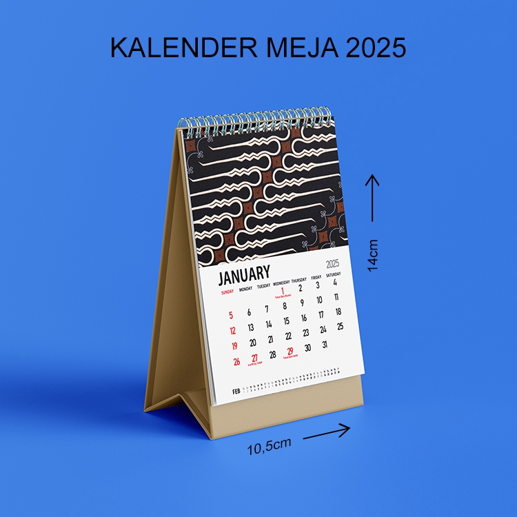 

Kalender 2025 Lengkap Kalender Meja Ukuran Kecil Motif Batik #07