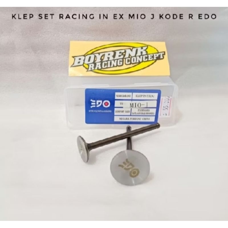 VALVE SET PAYUNG KLEP SET RACING MIO J EDO - BOYRENK RACING