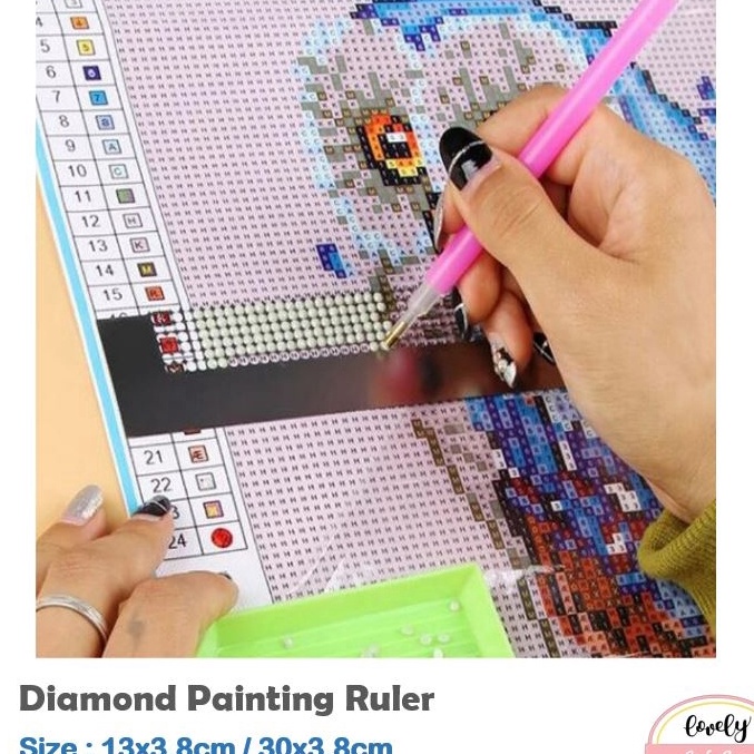 

PENAWARAN SPESIAL LovelyCraft Diamond painting dot drill tool penggaris mudahkan penempelan diamond painting ruler