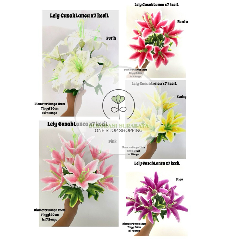 Bunga Artificial Lily Casablanca x7 / Lily Bintik