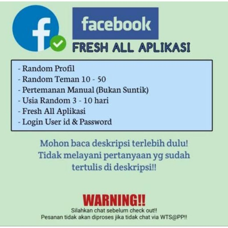 AKUN FACEBOOK FRESH TAHUN 2019  ANTI BANNED
