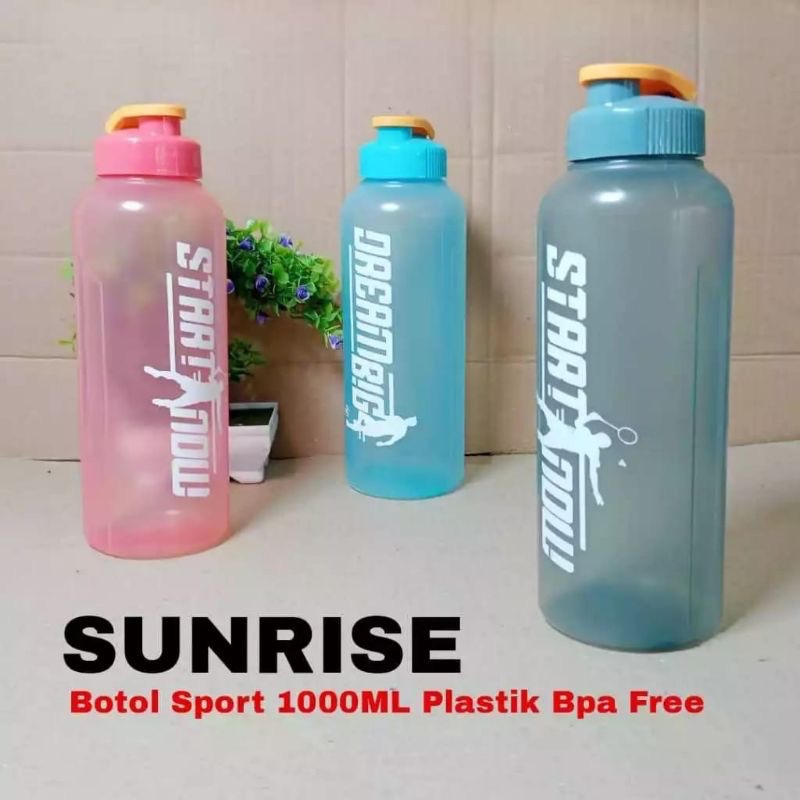 BOTOL MINUM FLIP 1000ML DREAM BIG SUNRISE/BOTOL MINUM 1L/BOTOL MINUM SUNRISE