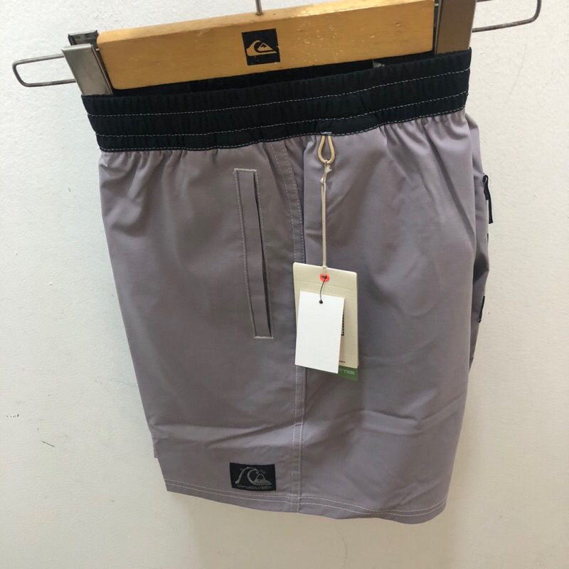 celana pendek pria quiksilver original original straight leg volley 17nb grey
