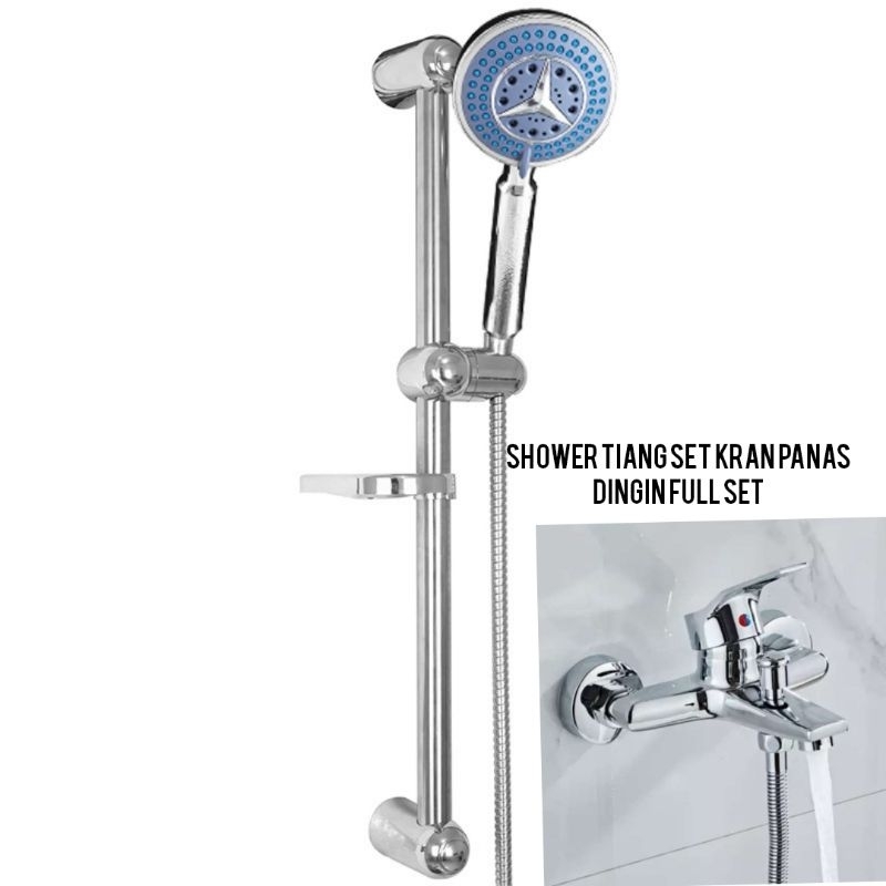 Shower Tiang Panas Dingin Stenlis/Paket Shower Tiang Set Kran Panas Dingin/Shower Tiang Panas Dingin
