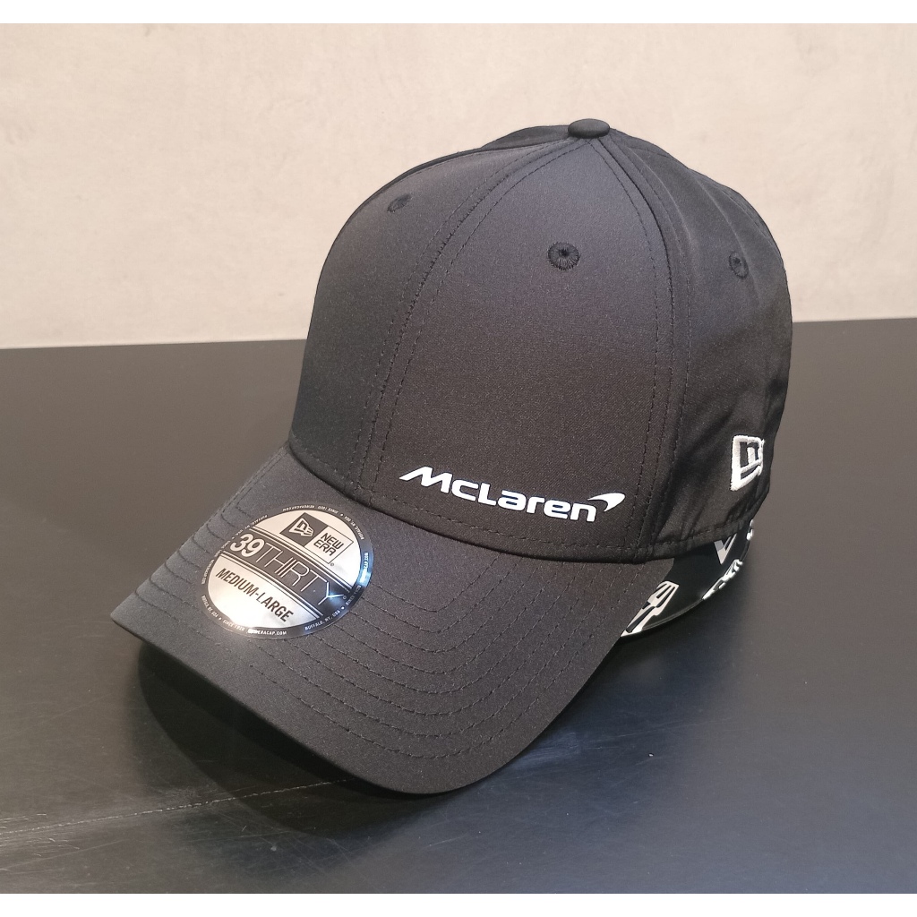 Topi New Era 39Thirty McLaren F1 Racing Black Flawless Fitted Cap