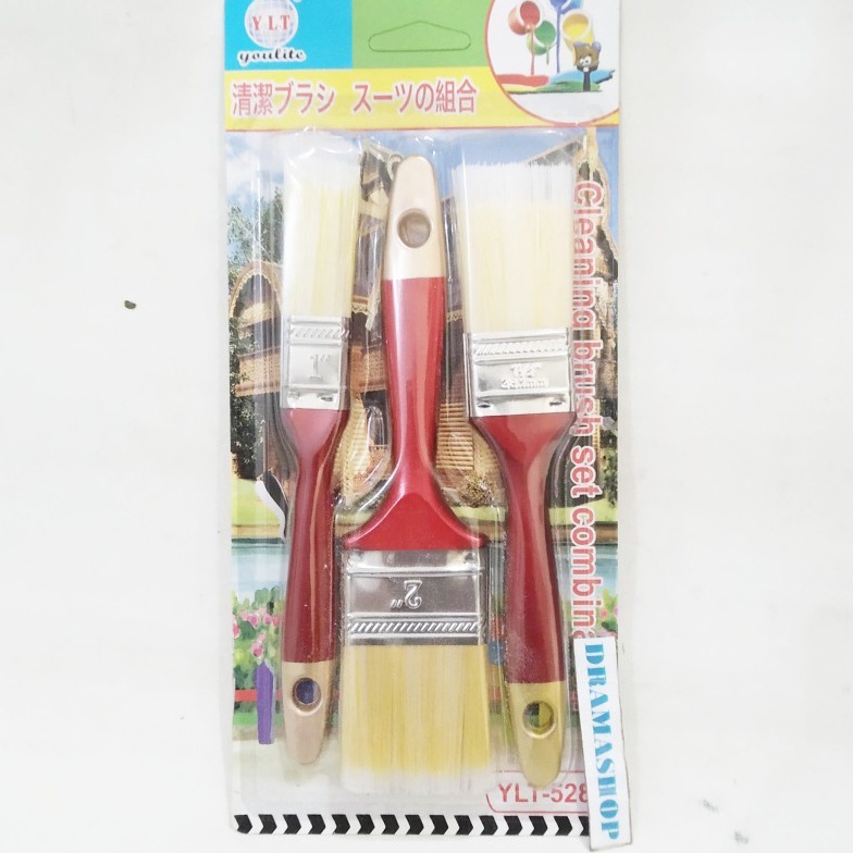 

HOT PROMO Kuas Cat Paint Brush bulu gagang plastik serba a set 3pcs