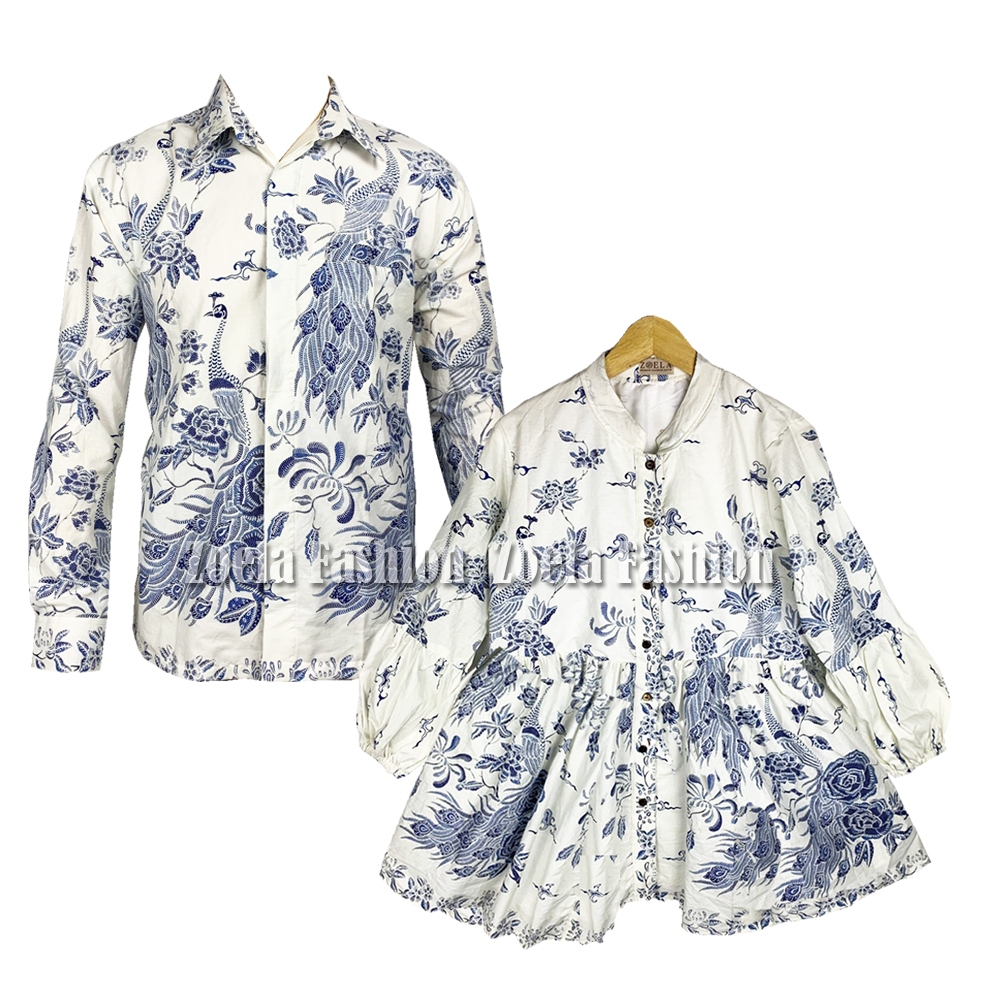 Dila Fashion Batik Couple Modern Kemeja Pria Lengan Panjang Lapis Furing Jumbo LD 120 130 140